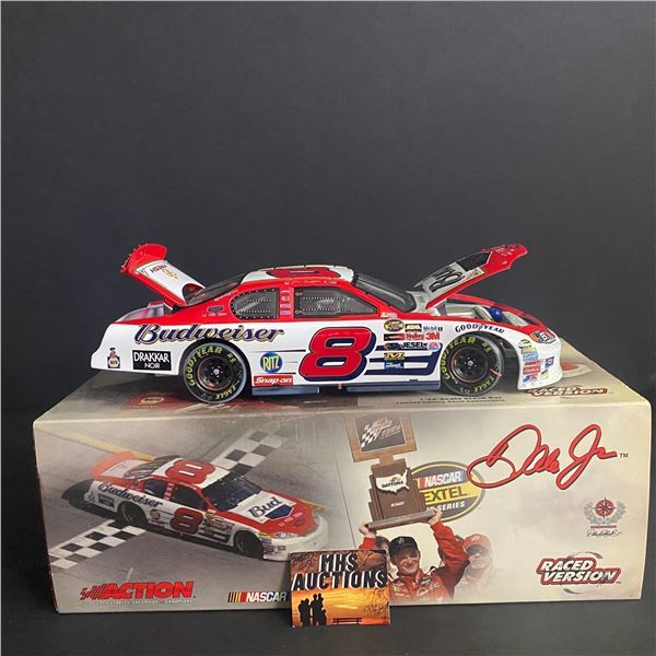 DALE EARNHARDT JR TWIN 125 WIN 1/24 SCALE #8 RACED VERSION BUDWEISER TOTAL PRODUCTION OF 30,888