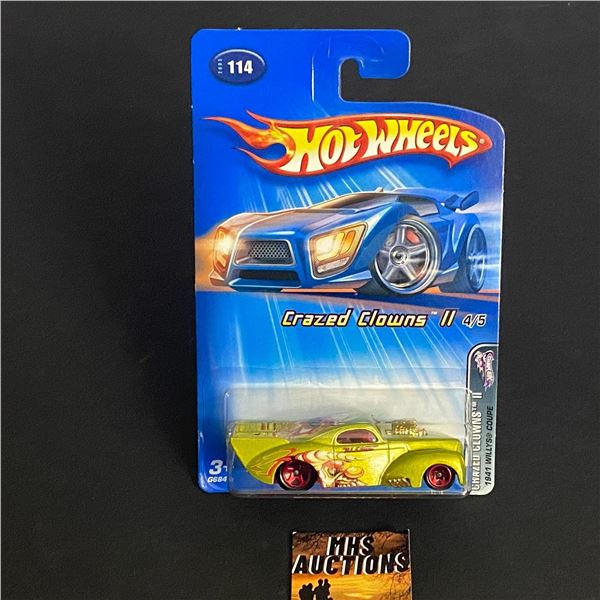 HOT WHEELS CRAZED CLOWNS 1941 WILLYS COUPE 1/64TH SCALE (ref1107)