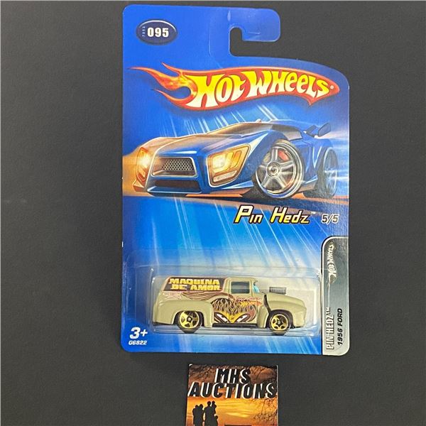 HOT WHEELS PIN HEDZ 1956 FORD 1/64TH SCALE (ref1132)