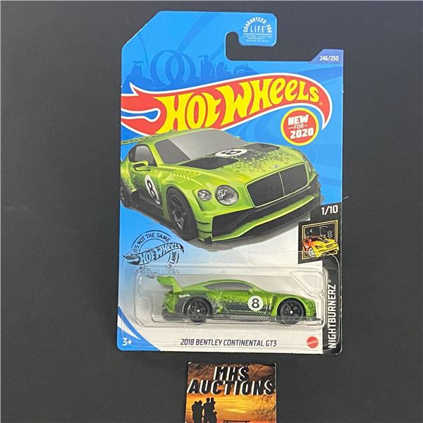 HOT WHEELS 2018 BENTLEY CONTINENTAL GT3 1/64TH SCALE (ref1148)