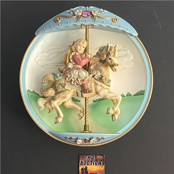 MUSICAL COLLECTORS PLATE BRADFORD EXCHANGE 1994 CAROUSEL DAY DREAMS "SWEPT AWAY #E12500