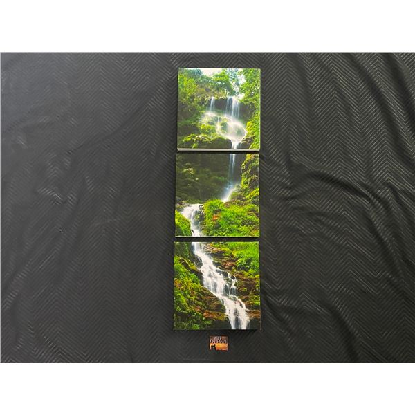 3 PIECE PICTURE OF A WATERFALL