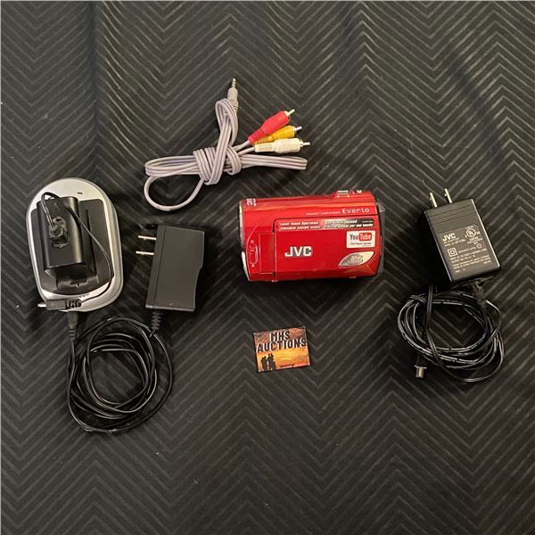 JVC EVERIO MEMORY CAMCORDER ONE TOUCH YOUTUBE BATTERIES AND EXTRAS IN WORKING ORDER