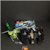 Image 1 : LEGO DC SUPER HEROES BATMAN BATWING WITH EXTRA PIECES ADDED & RIDDLER HELICOPTER WITH CHARACTER