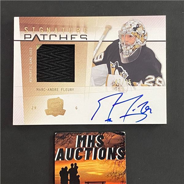 MARC-ANDRE FLEURY 2009-10 THE CUP AUTOGRAPH/PATCH CARD #47/75 ONLY 75 MADE! (ref3007)