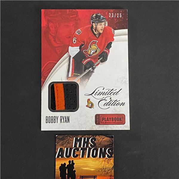 2013-14 PANINI PATCH CARD BOBBY RYAN HOCKEY CARD #23/25 ONLY 25 MADE IN THE WORLD (ref2719)