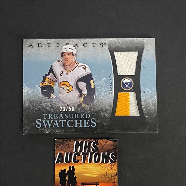 2010-11 U.D ARTIFACTS PATCH CARD DEREK ROY HOCKEY CARD #23/50 ONLY 50 MADE IN THE WORLD (ref2714)