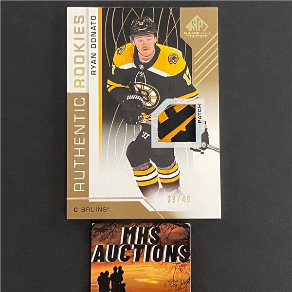 2018-19 SP GAME USED PATCH RYAN DONATO HOCKEY CARD ONLY 49 MADE #39/49 (ref2643)