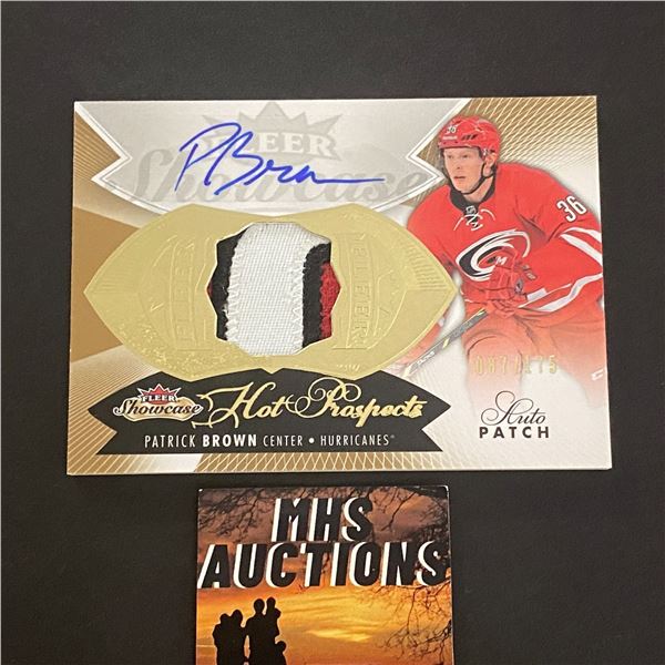 PATRICK BROWN AUTOGRAPH/JERSEY PATCH CARD EXCELLENT PATCH #D/175 (ref2175)