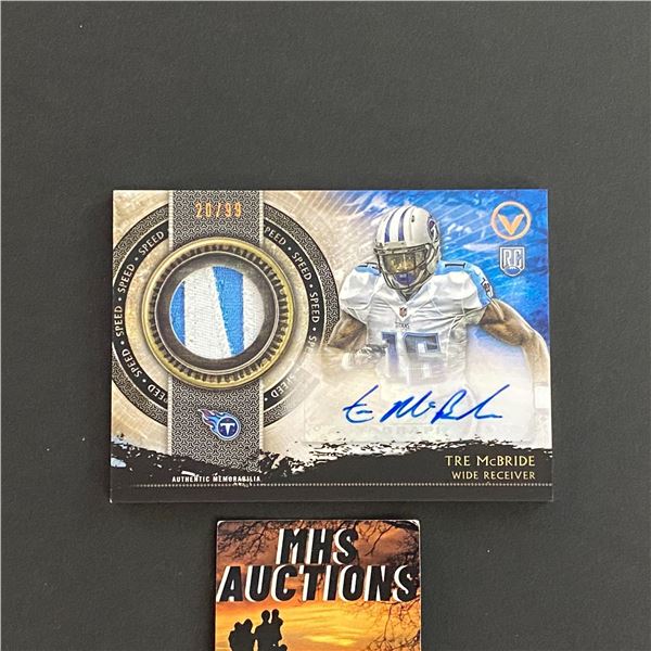 2015 TOPPS TRE MCBRIDE AUTOGRAPH/PATCH CARD #20/99 ONLY 99 MADE (ref2503)