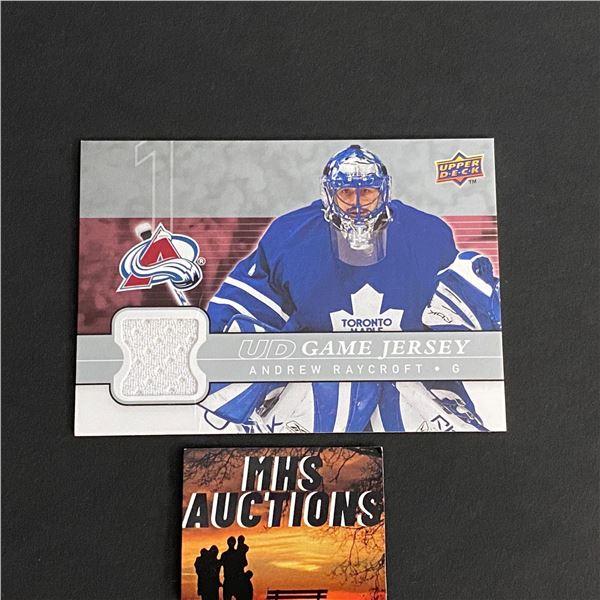 2008-09 U.D SERIES 1 HOCKEY ANDREW RAYCROFT JERSEY CARD (ref2026)