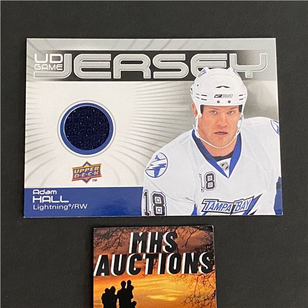 2010-11 U.D SERIES 1 HOCKEY ADAM HALL JERSEY CARD (ref2030)