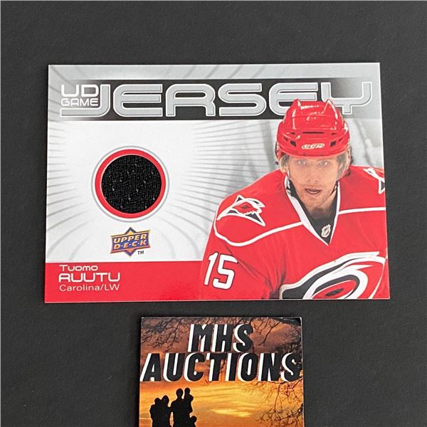 2010-11 U.D SERIES 1 HOCKEY TOUMO RUUTU JERSEY CARD (ref2031)