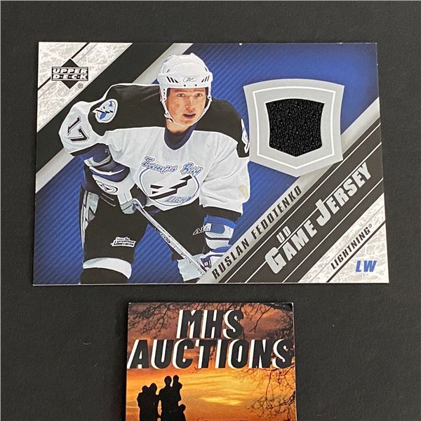 2005-06 U.D SERIES 2 HOCKEY RUSLAN FEDOTENKO JERSEY CARD (ref2049)