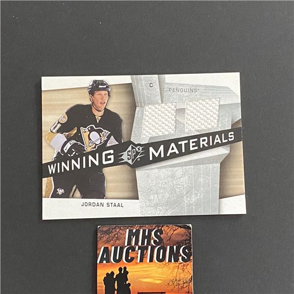 2008-09 SPX JORDAN STAAL DUAL JERSEY CARD (ref2073)
