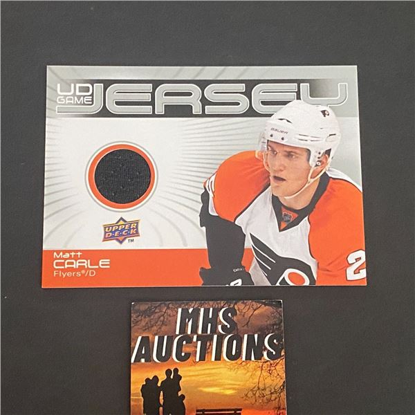 2010-11 U.D HOCKEY SERIES 1 MATT CARLE N.H.L JERSEY CARD (ref2192)