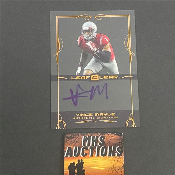 VINCE MAYLE CLEAR AUTOGRAPH CARD (ref2241)