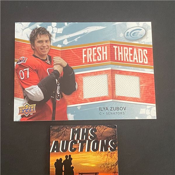 ILYA ZUBOV OTTAWA SENATORS DUAL JERSEY CARD (ref2318)