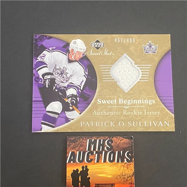 PATRICK O'SULLIVAN LOS ANGELES KINGS JERSEY CARD # 467 OF 499 MADE (ref2324)