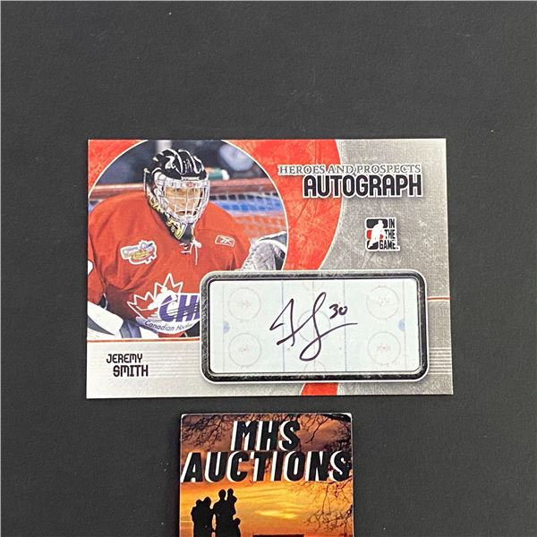 JEREMY SMITH 2007 IN THE GAME AUTOGRAPH HOCKEY CARD (ref2400)