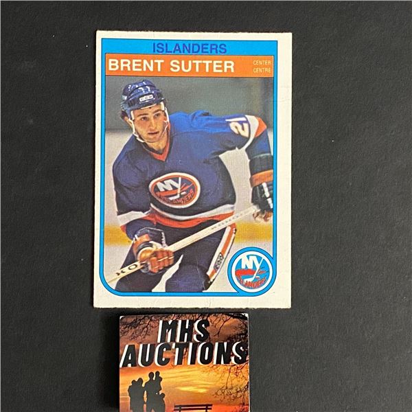 BRENT SUTTER 1982-83 O PEE CHEE ROOKIE HOCKEY CARD (ref2552)