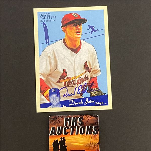 2008 UPPER DECK AUTOGRAPH CARD DAVID ECKSTEIN BASEBALL CARD (ref2662)