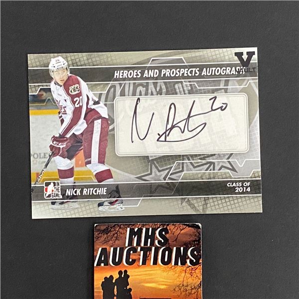 2014 IN THE GAME AUTOGRAPH NICK RITCHIE HOCKEY CARD (ref2695)