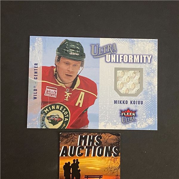 MIKKO KOIVU 2008-09 FLEER HOCKEY JERSEY CARD (ref25)