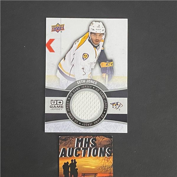 SETH JONES 2015-16 UPPER DECK SERIES 1 PREDATORS JERSEY CARD (ref52)