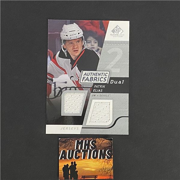 PATRIK ELIAS 2008-09 SP GAME USED DUAL JERSEY CARD (ref2856)