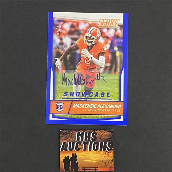 MACKENSIE ALEXANDER 2016 PANINI AUTOGRAPH FOOTBALL CARD #65/75 ONLY 75 MADE IN THE WORLD (ref2859)