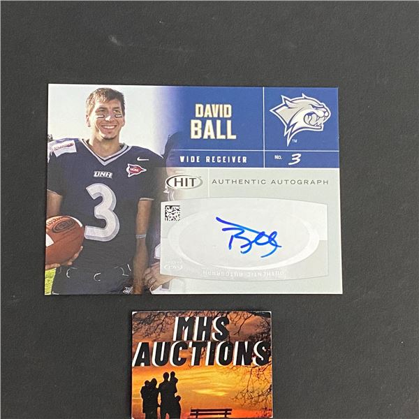 DAVID BALL 2007 SA-GE COLLECTIBLES AUTOGRAPHED FOOTBALL CARD (ref143)