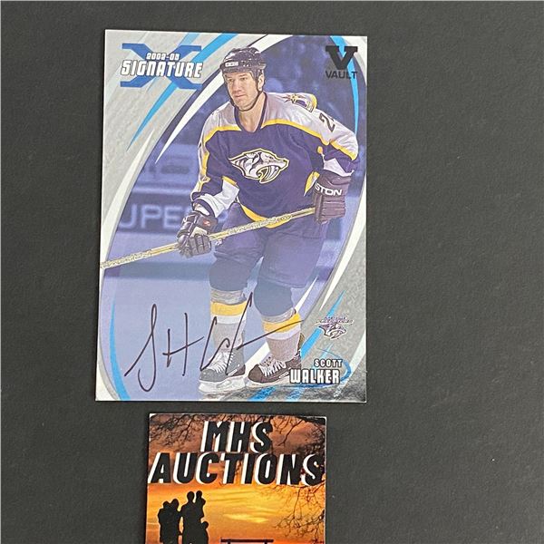 SCOTT WALKER 2003 IN THE GAME AUTOGRAPHED HOCKEY CARD (ref144)