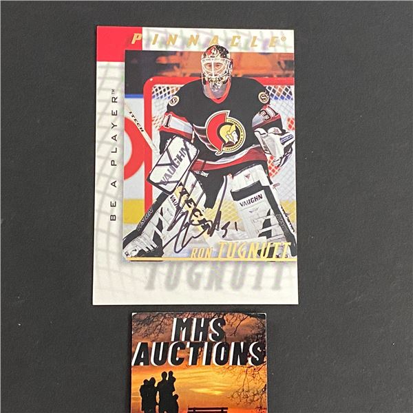 RON TUGNUTT 1998 PINNACLE BE A PLAYER AUTOGRAPHED HOCKEY CARD (ref149)