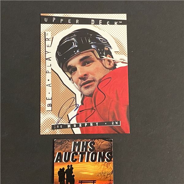 JOE MURPHY 1995 BE A PLAYER AUTOGRAPHED HOCKEY CARD (ref157)