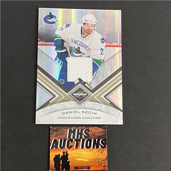 DANIEL SEDIN 2010 PANINI JERSEY HOCKEY CARD #10/99 ONLY 99 MADE IN THE WORLD (ref169)