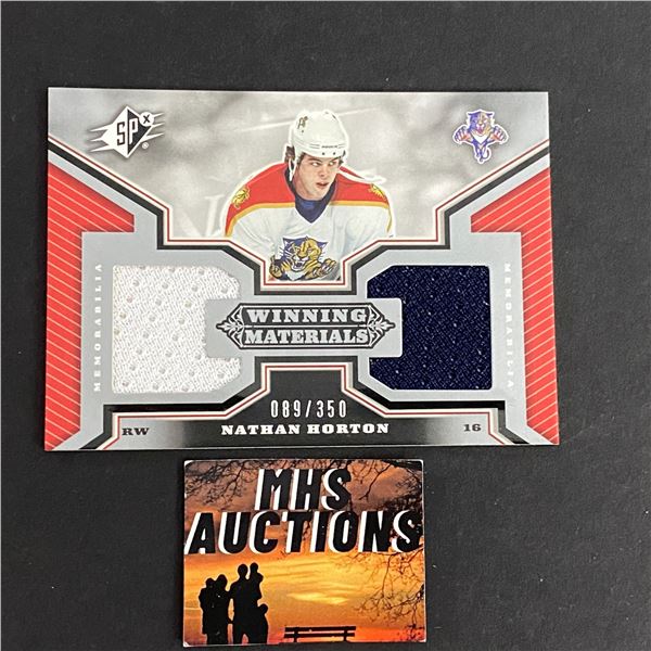 NATHAN HORTON 2005-06 SPX DUAL JERSEY HOCKEY CARD