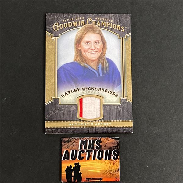 HAYLEY WICKENHEISER AUTHENTIC JERSEY HOCKEY CARD (ref186)