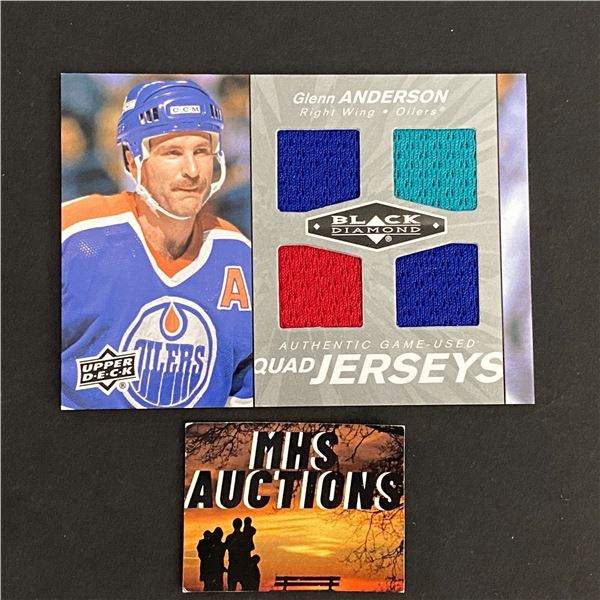 GLENN ANDERSON 2010-11 BLACK DIAMOND QUAD JERSEY HOCKEY CARD (ref196)