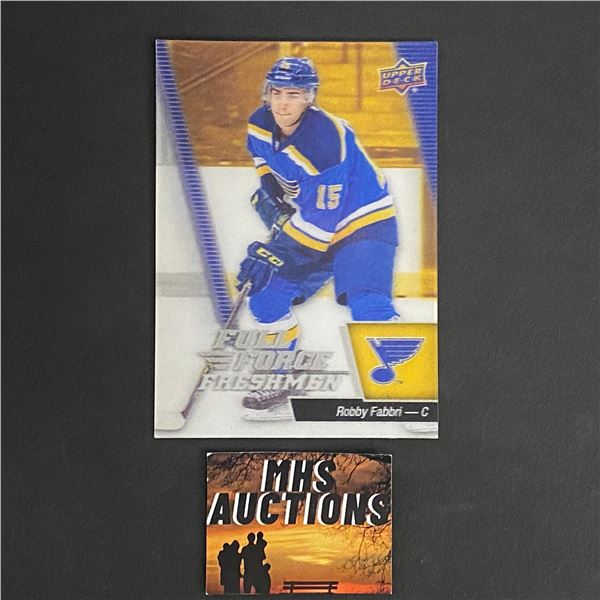 2015-16 UD FULL FORCE HOCKEY ROOKIE CARD ROBBY FABBRI (ref2747)