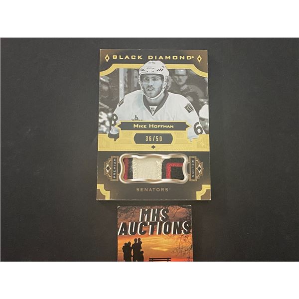 MIKE HOFFMAN 2017-18 BLACK DIAMOND PATCH HOCKEY CARD #36/50 ONLY 50 MADE (ref201)