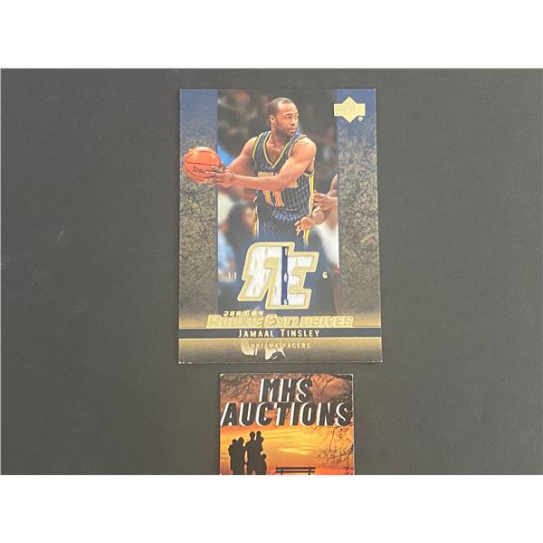 JAMAAL TINSLEY 2003-04 ROOKIE EXCLUSIVES BASKETBALL JERSEY CARD (ref224)