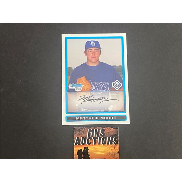 MATTHEW MOORE 2009 TOPPS BASEBALL AUTOGRAPH CARD (ref237)