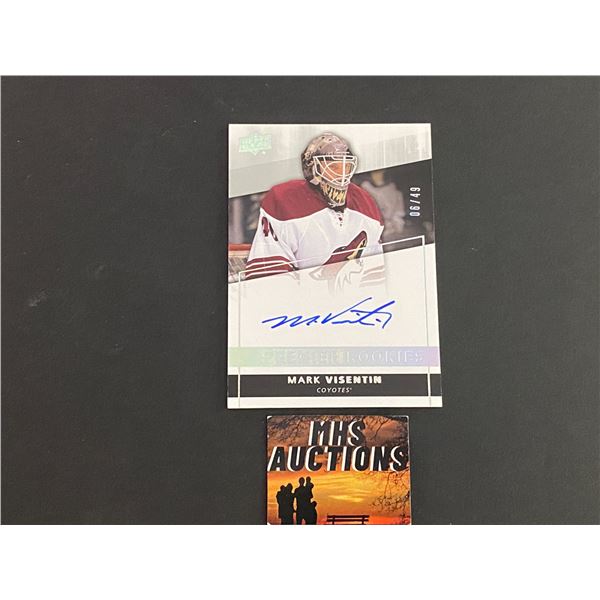 MARK VISENTIN 2014-15 UPPER DECK PREMIER AUTOGRAPH HOCKEY CARD #06/49 ONLY 49 MADE (ref255)