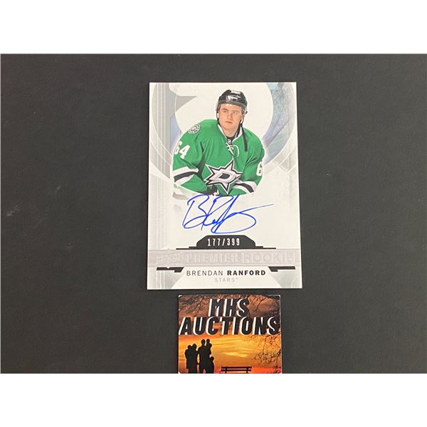 BRENDAN RANFORD 2015-16 UPPER DECK PREMIER AUTOGRAPH HOCKEY CARD #177/399 ONLY 399 MADE (ref256)