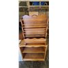 Image 4 : TWO SHELVING UNITS 31 X 30 AND 31 X 32 PLUS MAGAZINE/NEWSPAPER HOLDER/UNIT