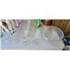 Image 8 : LARGE LOT OF GLASSWARE INCLUDING CRYSTAL BOWL WINE GLASSES AND VASES