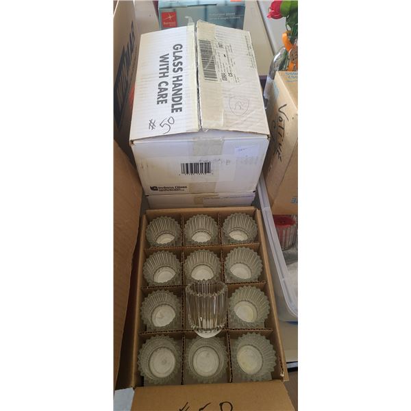 THREE BOXES OF TWO CANDLE HOLDERS ROUGHLY 72 HOLDERS