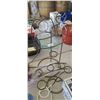 Image 3 : PLASTIC CONTAINER WITH CANDLE HOLDERS AND TALL  CANDLE STAND PLUS 3 SMALL ROD IRON CANDLE HOLDERS