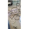 Image 8 : PLASTIC CONTAINER WITH CANDLE HOLDERS AND TALL  CANDLE STAND PLUS 3 SMALL ROD IRON CANDLE HOLDERS